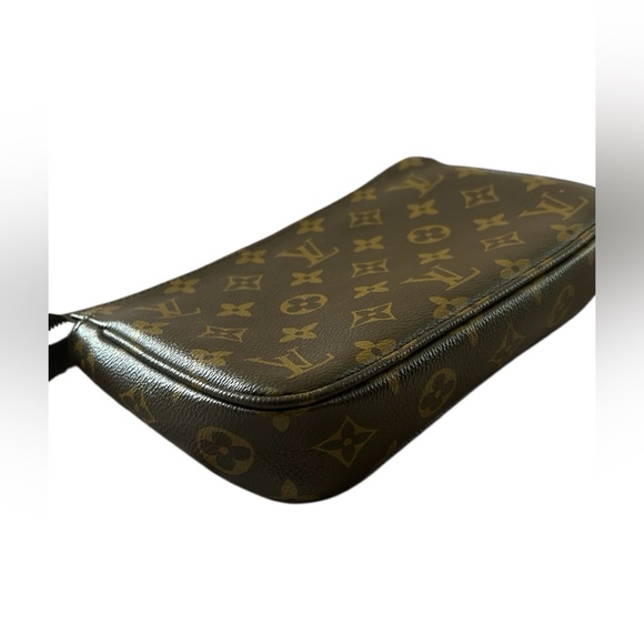 Louis Vuitton‎ Vintage Brown Monogram Pouch Accessory Bag Clutch  shoulder bag - Picture 10 of 14